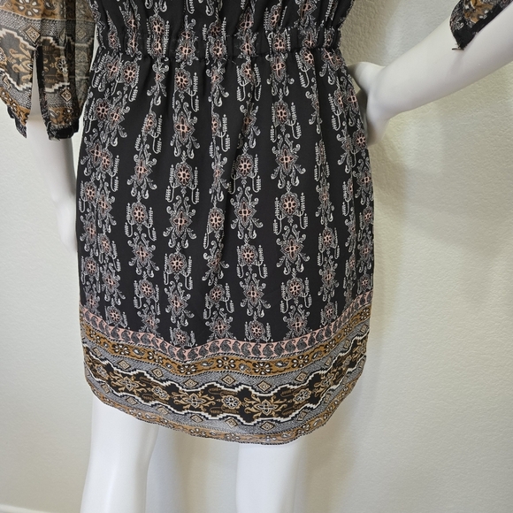 Madewell Lace Up Black Boho Dress Size 2 - Picture 5 of 12